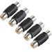 5 Pcs RCA Female to Female Audio Video Cable Coupler Jack Plug Adapter Connector