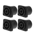 4PCS Jack Panel Socket Connector 4Pole Audio Speaker Twist Lock Round Square for Neutrik Speakon Nl4mp Nl4mpr Nl4fc