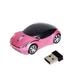 UHUYA Wireless Mouse 2.4GHz 1200DPI Car-Shape Wireless Optical Mouse USB Scroll Mice for PC Tablet Laptop Computer Pink