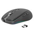 UHUYA Wireless Mouse 2.4GHz Wireless Bluetooth 5.1 Dual Mode Gaming Mouse Wireless Optical USB Gaming Mouse 1600DPI Rechargeable Mute Mice Black