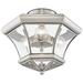 3 Light Brushed Nickel Ceiling Mount