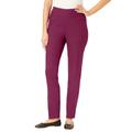 Plus Size Women's Flex-Fit Pull-On Straight-Leg Jean by Woman Within in Deep Claret (Size 34 WP) Jeans