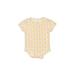 Baby Gap Short Sleeve Onesie: Yellow Baroque Print Bottoms - Size 6-12 Month