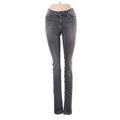 CALVIN KLEIN JEANS Jeans - Low Rise Skinny Leg Denim: Gray Bottoms - Women's Size 24 - Dark Wash