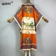 WINYI-Robe maxi caftan en sergé imprimé pour femme bohème mode africaine populaire longue pour