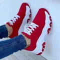 Femmes chaussures vulcanisées plate-forme chaussures pour femmes 2025 couleur unie daim femmes baskets confortable décontracté Zapatillas chaussures