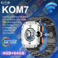 KOM7 NEU Upgrades 4G LTE Smart Watch Männer NFC 4GB+64GB 8MP Dual Kameras GPS WIFI Spiele Smartwatch