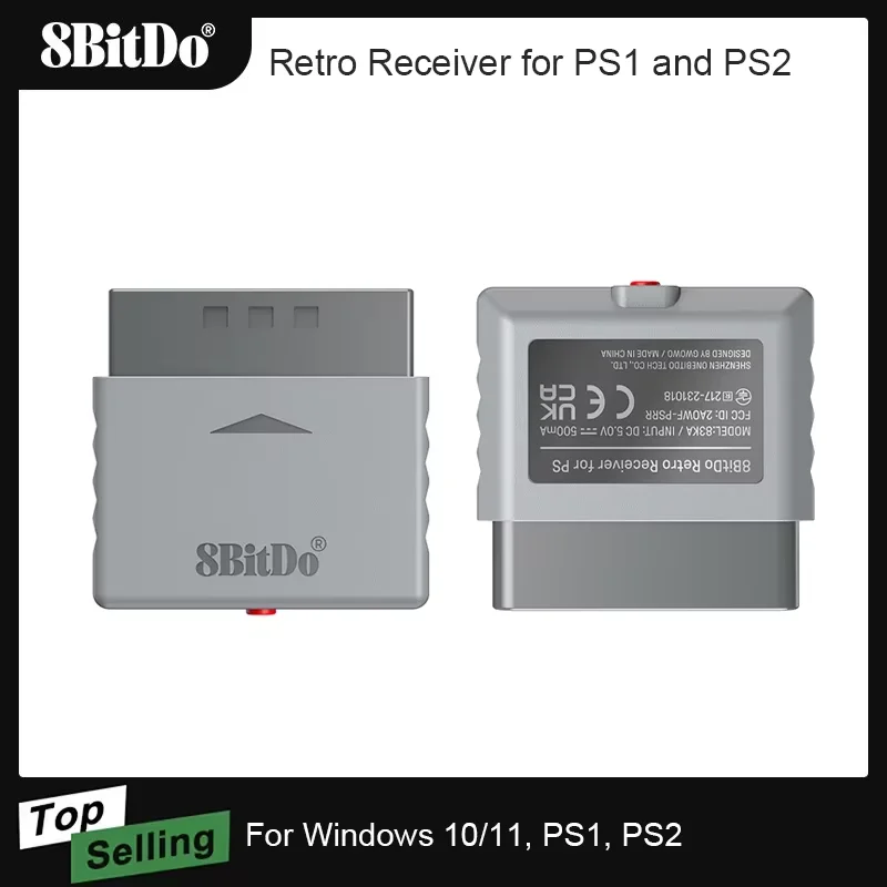 8BitDo Retro Receiver Adapter Dongle für PS1 PS2 Windows Unterstützung Xbox Serie/Xbox One Controller Schalter PS5 PS4 Gamepad