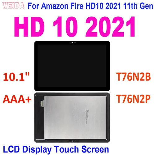 "10.1 ""AAA + für Amazon Kindle Feuer HD 10 2021 LCD HD10 11th Gen 2021 T76N2B T76N2P LCD Display"