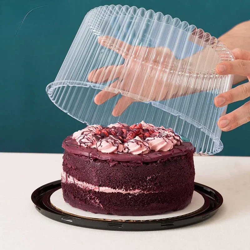 9/10 Zoll transparente Kunststoff-Kuchenschachtel, Kuchengebäck, Mousse-Backzubehör, Party-Geburtstagsgeschenke, dekorative Kuchenwerkzeuge Image
