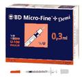 BD Micro-Fine+ Insulinspr.0,3 ml U100 0,3x8 mm 100 St Spritzen