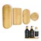 Household Storage Trays for Perfume Shower Shampoo Dispenser Container Stand Bamboo Wood Tray