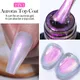 LILYCUTE 7ML Aurora Top Coat Sparking Pink Pearl Laser Effect Semi Permanent Manicure Soak Off UV