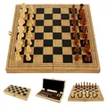 Wooden Chess Pieces Complete Chessmen International Word Chess Set Game Board Adult Kids Gift Family