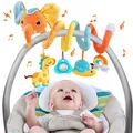 Car Seat Toys Infant Color Elephant Stroller Stretch Spiral Activity Baby Hanging Toys for Crib