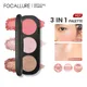 FOCALLURE 5 Colors Pigment Blush Peach Palette Makeup Mineral Nourishing Cheek Tint Face Contour