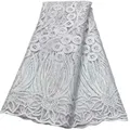 Sequin Lace African Lace Fabric White 2022 High Quality Lace French Lace Fabric Mesh Nigerian Lace