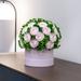 Classic Light Pink Suede Box | Light Pink Persian Buttercups & Green Hydrangeas
