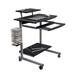 Espresso Techni Mobili Compact Computer Cart with Keyboard Trap and Shelf