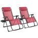 2PC Oversize Lounge Patio Heavy Duty Folding Recliner