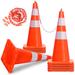 Moasis 8 Pcs Traffic Safety Cones 28" PVC Fluorescent Reflective