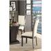 Set of 2 Contemporary Leatherette Dining Chairs