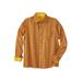 Men's Big & Tall The No-Tuck Casual Shirt by KingSize in Gold Geo (Size 4XL)