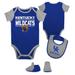 Newborn & Infant Royal Kentucky Wildcats Home Field Advantage Three-Piece Bodysuit, Bib Booties Set