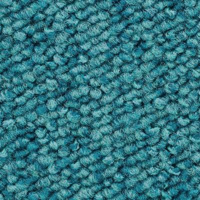 Teppichboden VORWERK "Passion 1005 (Luco), Schlinge - meliert, Made in Germany", blau (türkis), B:500cm H:6mm L:600cm, Polyamid, Teppiche, Wohnzimmer, Schlafzimmer, Kinderzimmer, Breite 400/500 cm