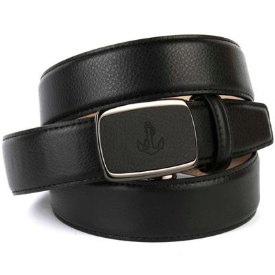 Ledergürtel ANTHONI CROWN, Damen, Gr. 95, schwarz, Leder, unifarben, Gürtel, mit Anker-Logo, Ton in Ton Steppung Image