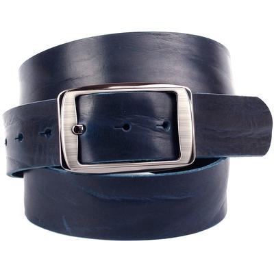 Ledergürtel ANTHONI CROWN, Damen, Gr. 100, blau, Leder, unifarben, genarbt, casual,klassisch,modisch, Gürtel, pflanzlich gegerbtes Leder Image