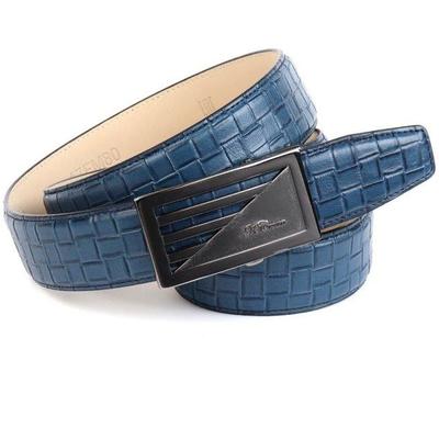 Ledergürtel ANTHONI CROWN, Damen, Gr. 90, blau, Leder, geprägtes Muster, unifarben, klassisch, Gürtel Image
