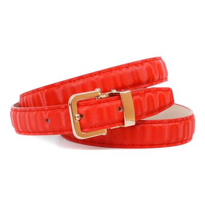Ledergürtel ANTHONI CROWN, Damen, Gr. 70, rot, Leder, gemustert, Gürtel, Gürtel aus innovativem Leder mit kleiner eckiger Schließe Image