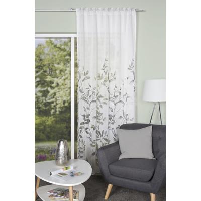 Vorhang HOME WOHNIDEEN "PAULAS" Gr. 1, grau, B:140cm H:245cm, Ausbrenner, Polyester, Viskose, Gardinen, Kombibandschal PAULAS bedruckt Image