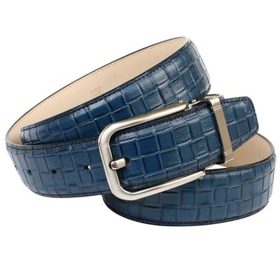 Ledergürtel ANTHONI CROWN, Damen, Gr. 120, blau, Leder, Flechtoptik, modisch, Gürtel, Hochwertige Flechtprägung in trendigem Blauton Image