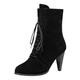 YUHAOTIN ankle boots for women size 5 1950s boots for men safety black ankle boots women size 4 womens boots size 7 black women boots size 9 boots for women uk leather Black 6