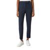 7/8-Hose S.OLIVER BLACK LABEL, Damen, Gr. 48, N-Gr, blau, Web, Obermaterial: 47% Polyester, 47% Viskose, 6% Elasthan, unifarben, elegant, slim fit knöchelfrei, Hosen, mit asymmetrischem Hakenverschluss