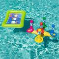 2 Sets Inflatable Pool Toss Game Combo Set Includes Ring Toss & Corn-Toss Game Floating Toss Game, Swimming Pool Games for Kids Adults Summer Pool Party Fun & Pool