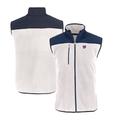 Men's Cutter & Buck White/Navy Washington Nationals Cascade Eco Sherpa Fleece Full-Zip Vest