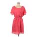 Needle & Thread By Francesca's Casual Dress - Shift: Pink Solid Dresses - Women's Size Medium