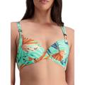 Moontide Womens Tropical Vibes Twin Straps Bikini Top - Green Polyamide - Size 34C