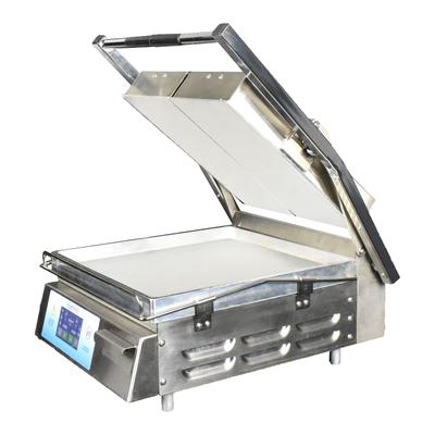 DoughXpress DXP-CS-157 Double Commercial Panini Press w/ Aluminum Smooth Plates, 208v, Stainless Steel