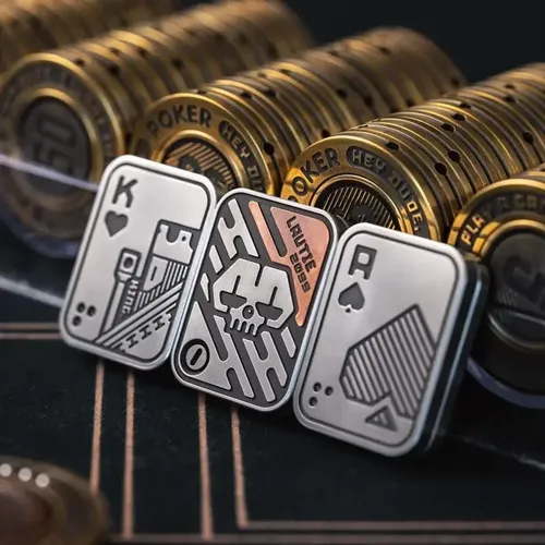 Metall Push Slider Dekompression spielzeug Anti-Stress Edc Gyro Poker Spielzeug tragbare