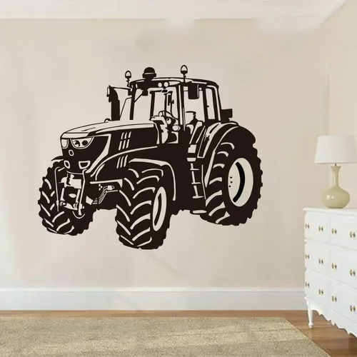 Große Farm Fahren Traktor Wand Aufkleber Kindergarten Kinder Zimmer Cartoon Traktor Lkw Auto