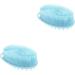 2pcs Double Sided Bath Brush Silicone Scalp Massager Hair Scrubber Face Scrubbers Silicone Scrubbers Rubber Back Scrubber Silcone Body Scrubbers Bathing Massage Brush Head Scrubber