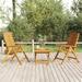 Buyweek 3 Piece Patio Lounge Set Solid Wood Teak