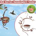 Courtyard bird feeder Red Berries Hummingbird Feeder