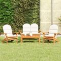 Buyweek 4 Piece Adirondack Patio Lounge Set Solid Wood Acacia