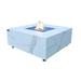 Lakeview Bethbrook 39-Inch Square Marble Porcelain Natural Gas Fire Pit Table - White - SCOFP103BW-NG