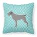 Carolines Treasures German Wirehaired Pointer Checkerboard Square Decorative Outdoor Pillow